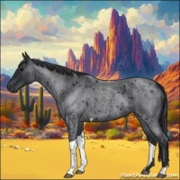 Horse Color:Blue Roan Tobiano 