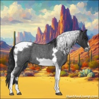 Horse Color:Blue Roan Tobiano Frame 