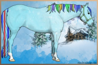 Horse Color:Painted Watercolor Black 