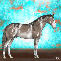 Horse Color:White Spotted Liver Red Dun Mushroom Sabino