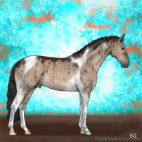 Horse Color:Brown Dun Tobiano Brindle 