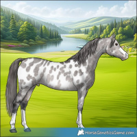 Horse Color:Platinum Bay Dun Near Leopard Brindle 