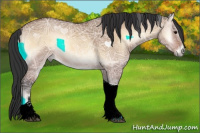 Horse Color:Bay Ice Onyx Tobiano 