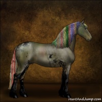 Horse Color:Void Painted White Spotted Chocolate Palomino Tobiano