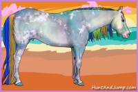 Horse Color:Painted Watercolor White Spotted Liver Red Onyx Ice Sabino 
