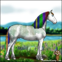 Horse Color:Painted White Spotted Liver Red Dun Splash Brindle