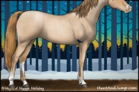 Horse Color:Red Roan Pearl Tobiano Frame 
