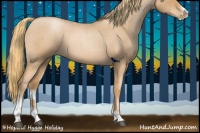 Horse Color:Red Roan Pearl Tobiano Frame 