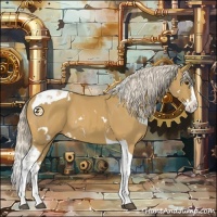 Horse Color:White Spotted Palomino Splash Tobiano 