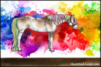 Horse Color:Painted White Spotted Silver Brown Onyx Splash Tobiano Rabicano