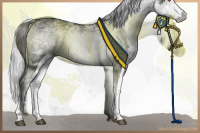 Horse Color:White Spotted Silver Black Chinchilla Ice 