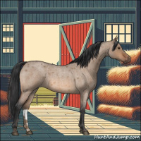 Horse Color:Bay Roan Dun 