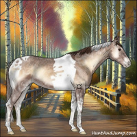 Horse Color:Red Onyx Ice Tobiano 