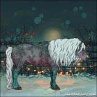 Horse Color:Watercolor Silver Bay Ice Sabino Rabicano 