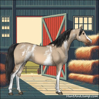 Horse Color:White Spotted Bay Dun 