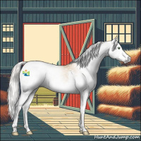 Horse Color:Gray Silver Amber Cream Champagne Splash Tobiano 