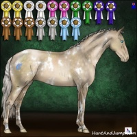 Horse Color:White Spotted Chocolate Palomino Pearl 