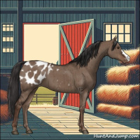 Horse Color:Liver Red Dun Appaloosa Brindle 
