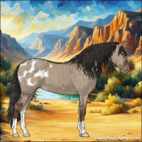 Horse Color:Liver Red Dun Appaloosa Brindle 