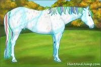 Horse Color:Painted Thunderstruck Silver Amber Champagne Dun Splash Appaloosa 