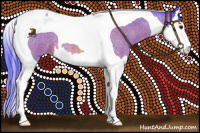 Horse Color:Watercolor Brown Roan Splash Tobiano 