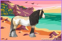 Horse Color:Buckskin Roan Frame Rabicano 