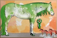 Horse Color:Watercolor White Spotted Liver Red Onyx Ice Rabicano