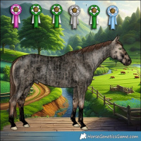 Horse Color:Void Brown Roan Pearl Dun Sabino  and Void Brown Roan Pearl Dun Sabino 