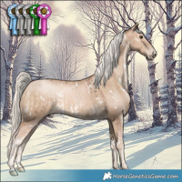 Horse Color:White Spotted Liver Red Onyx Pearl Mushroom  and Chocolate Palomino Pearl 