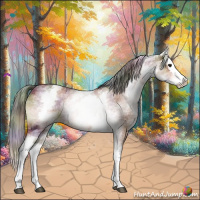 Horse Color:Nacre White Spotted Bay Splash 