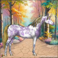 Horse Color:Painted Watercolor Buckskin Tobiano Frame 