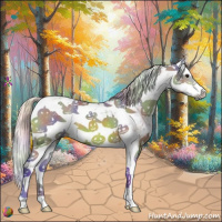 Horse Color:Nacre Watercolor Silver Bay Sabino Splash 