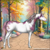 Horse Color:Nacre Watercolor Chestnut Splash Frame Appaloosa 