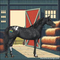 Horse Color:Black Appaloosa 