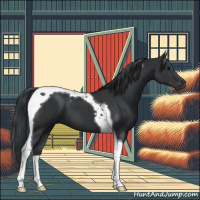 Horse Color:Black Tobiano 
