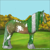 Horse Color:Watercolor White Spotted Brown 