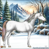 Horse Color:Nacre White Spotted Red Dun Ice 