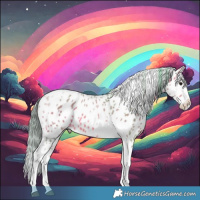 Horse Color:Watercolor Bay Splash Tobiano Near Leopard 