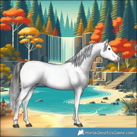 Horse Color:Gray Liver Chestnut Tobiano Varnish 