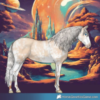 Horse Color:White Spotted Silver Classic Champagne Dun Splash Frame 