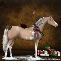 Horse Color:Silver Blue Roan Pearl Tobiano Frame 