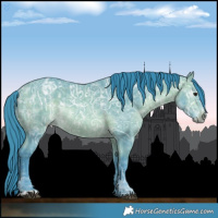 Horse Color:Watercolor Bay Ice Rabicano  and Watercolor Bay Ice 