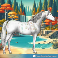 Horse Color:Watercolor White Spotted Silver Classic Champagne Ice Splash Appaloosa 