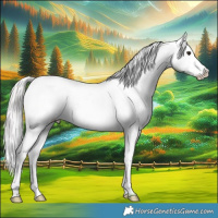 Horse Color:Watercolor White Spotted Silver Brown Blanket