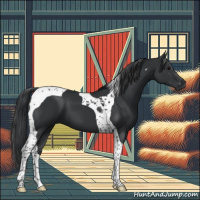 Horse Color:Black Tobiano 