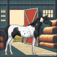 Horse Color:Black Tobiano 