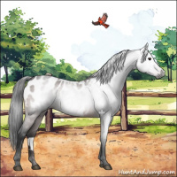 Horse Color:Gray Bay Appaloosa 