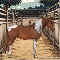 Horse Color:Chestnut Sabino Tobiano 