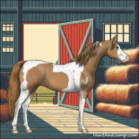 Horse Color:Chestnut Sabino Tobiano 