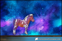 Horse Color:Watercolor White Spotted Bay Tobiano 